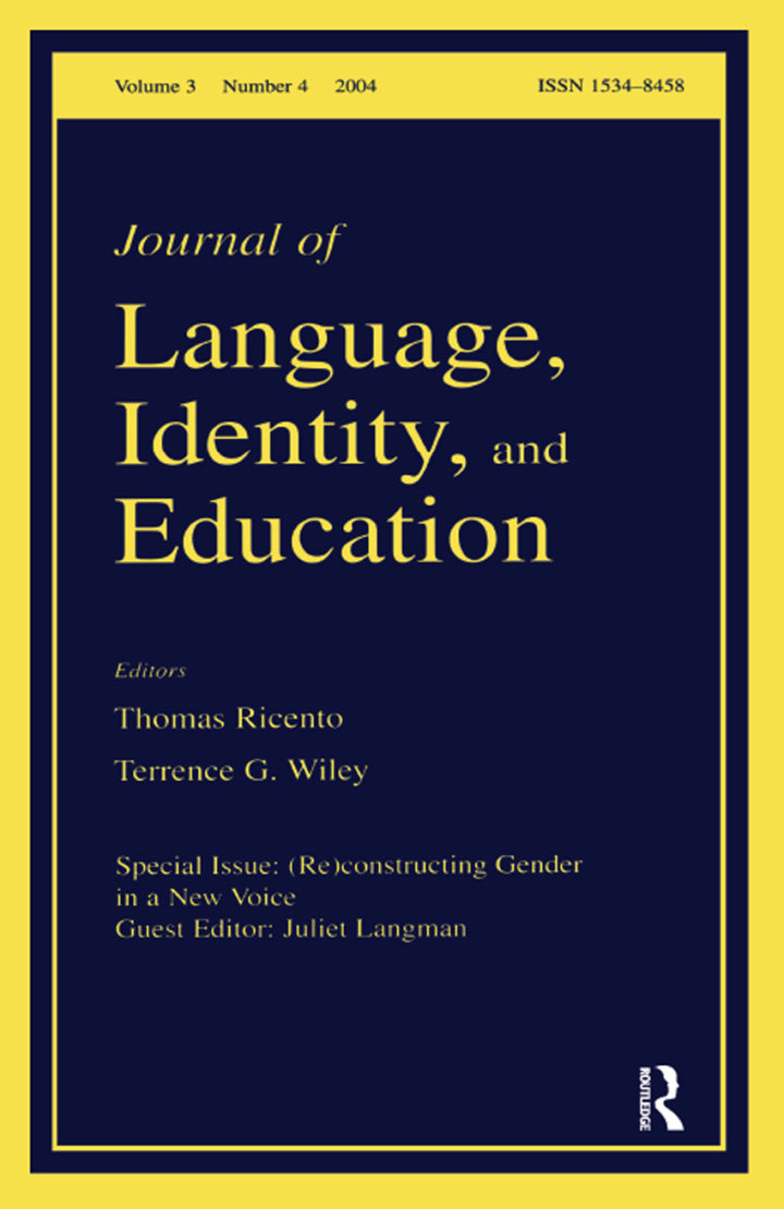 (Re)constructing Gender in a New Voice 1st Edition A Special Issue of the Journal of Language, Identity, and Education Lot Ebook + Test (IBA)